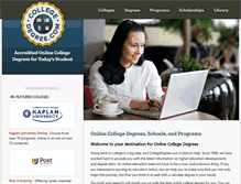 Tablet Screenshot of collegedegree.com